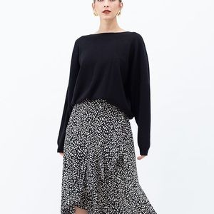 Rachel Zoe Floral Midi Skirt Ruffle Tiered